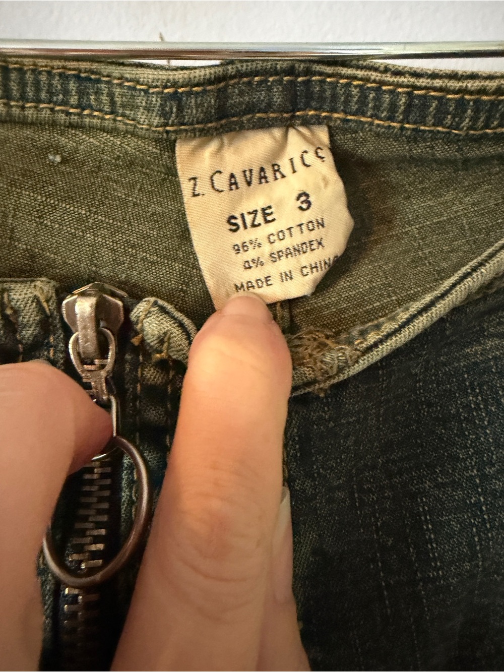 Z. Cavaricci Low-rise Embroidered Flare Jeans with Sepia Finish - Picture 3 of 6